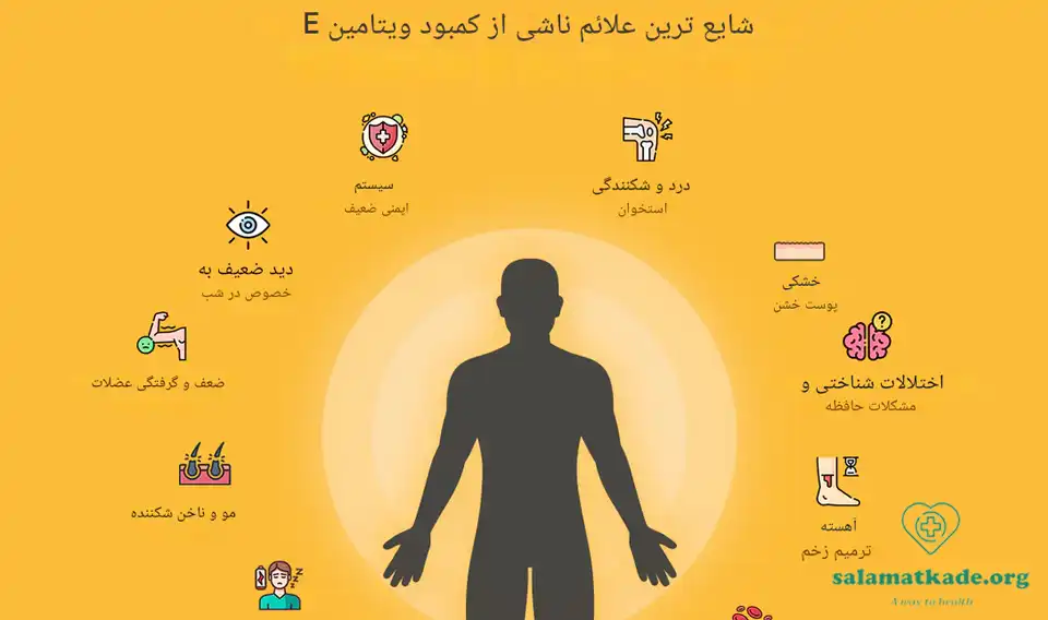 علائم کمبود ویتامین E و مواد غذایی حاوی آن