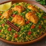 پلو مرغ رژیمی با دستور طب سنتی و ادویه ها