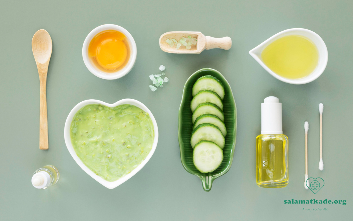 آبرسانی عمیق پوست در خانه با ماسک آلوئه ورا و خیار