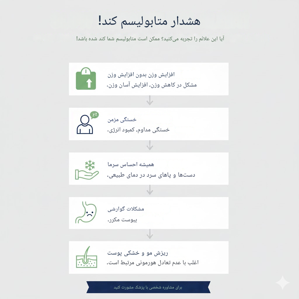 هشدارهای متابولیسم کند