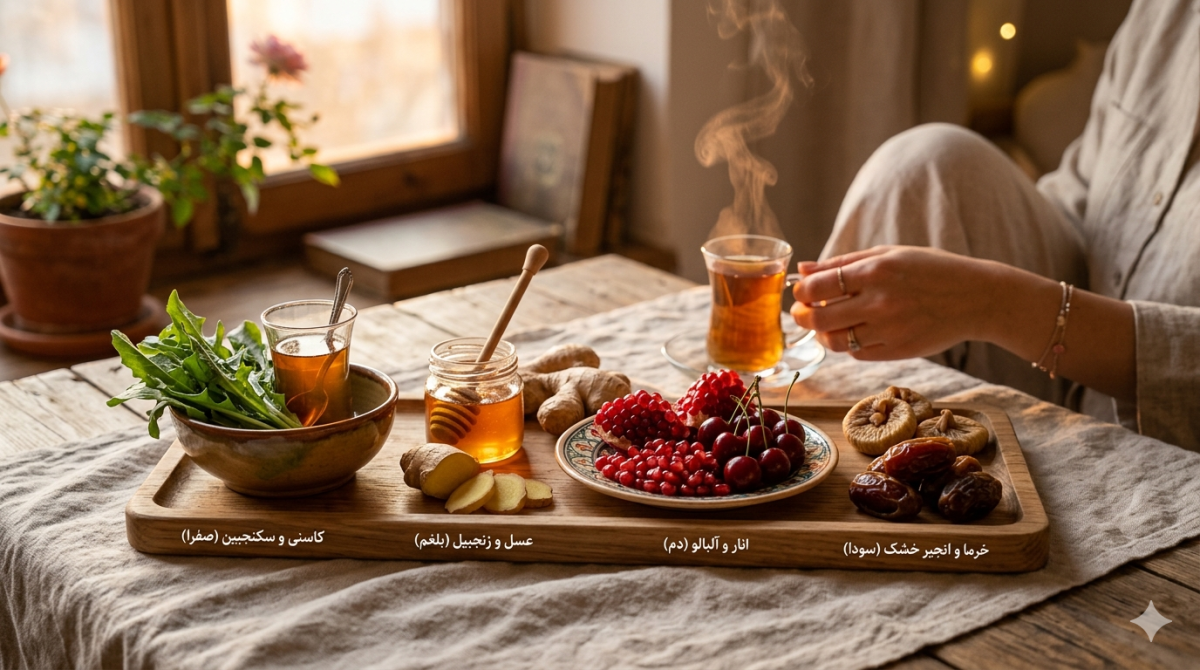 درمان بهم ریختن اخلاط چهارگانه در طب سنتی